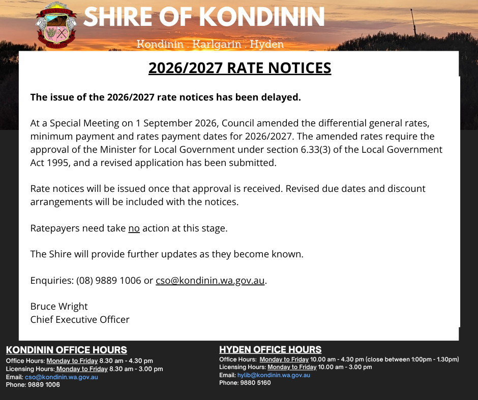 2026/2027 Rates Notices