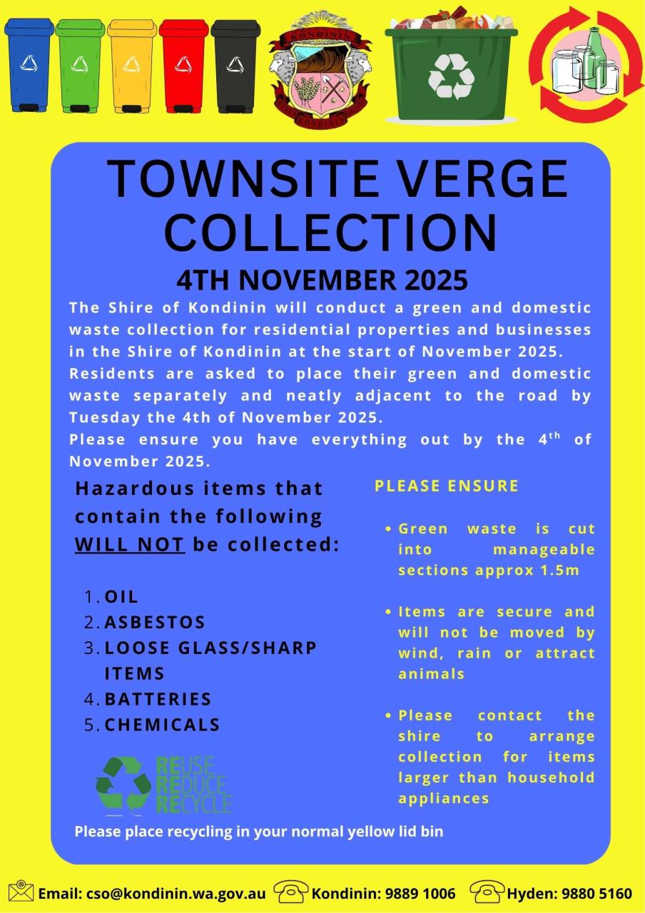 Townsite Verge Collection 4th November 2025