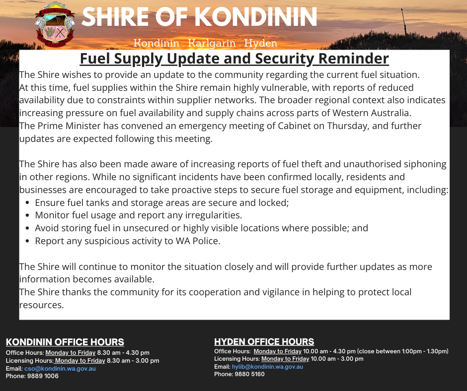 Fuel Supply Impacts - Community Feedback Driving Advocacy