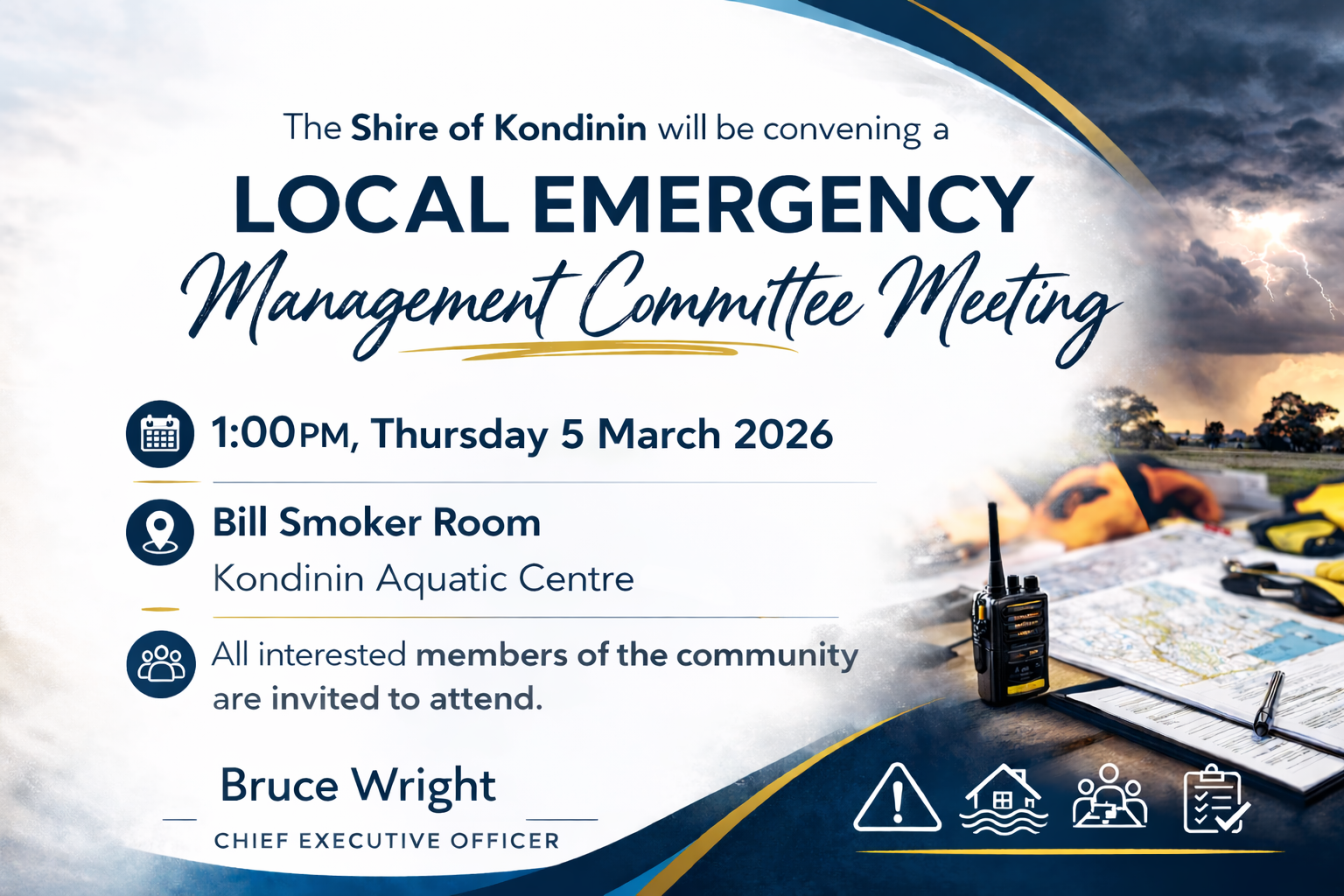 Local Emergency Management Committee Meeting 1pm Thursday 5th March 2026