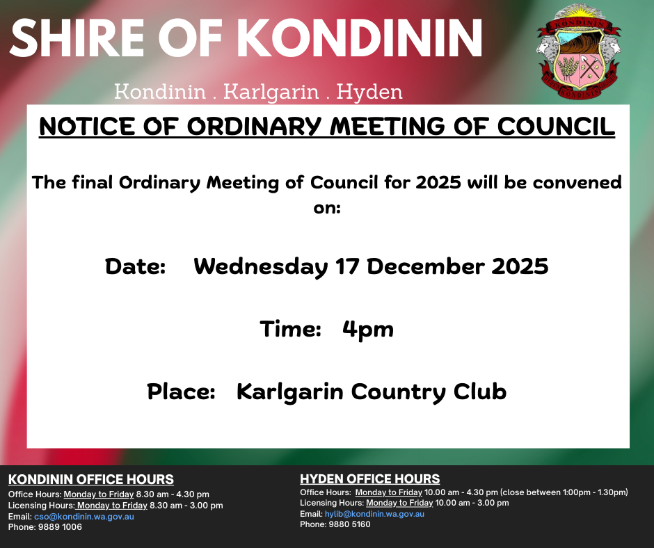 Final Ordinary Council Meeting of 2025