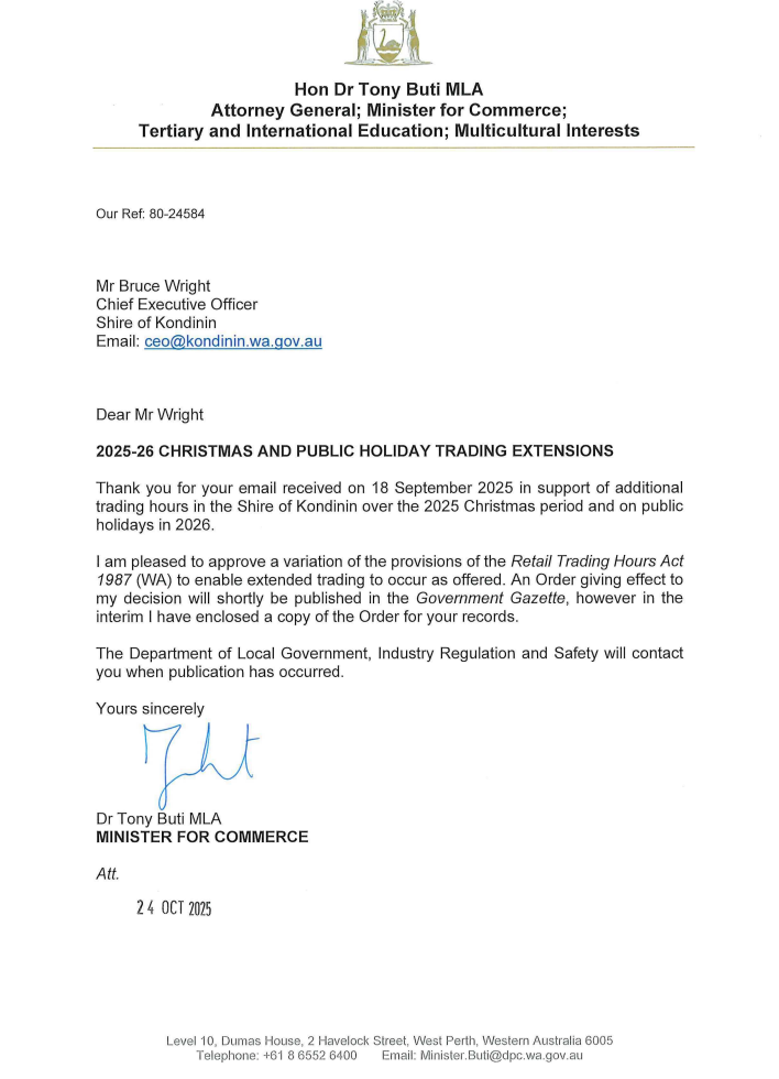 2025-26 CHRISTMAS AND PUBLIC HOLIDAY TRADING EXTENSIONS