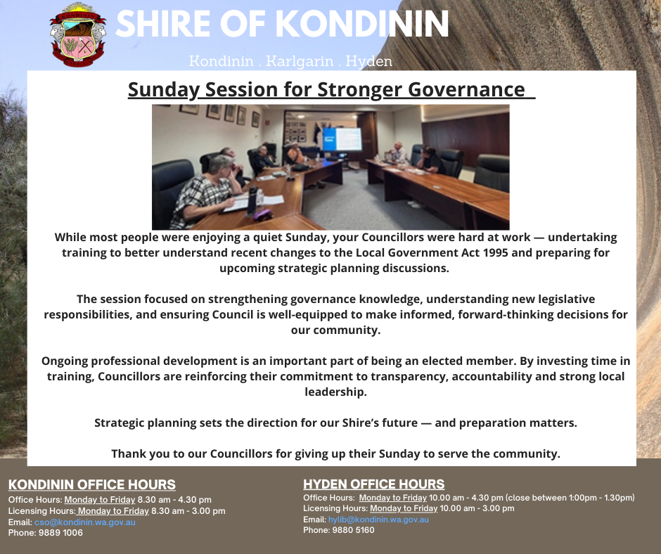 Councillor Sunday Session for Stronger Governance